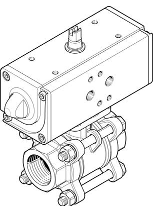 球阀驱动单元 VZBA-1/4&quot-GG-63-T-22-F0304-V4V4T-PP15-R-90-