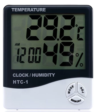 HTC-1室内温度计湿度计 电子温湿度计家用温度计湿度计闹钟