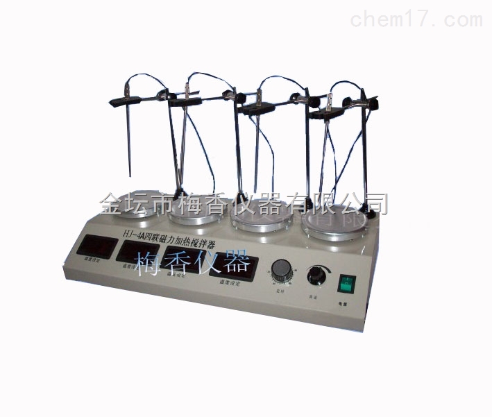 CJJ-4A控温四联磁力加热搅拌器