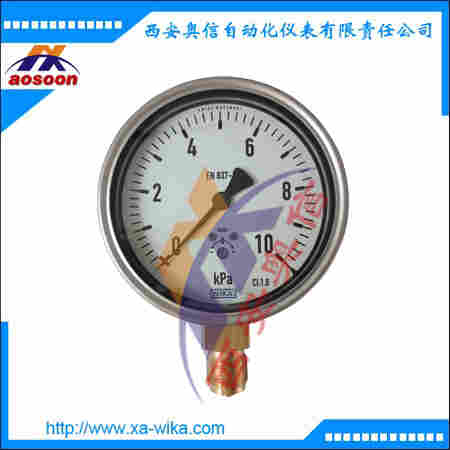 612.20.100威卡膜盒压力表 德国wika微压表 
