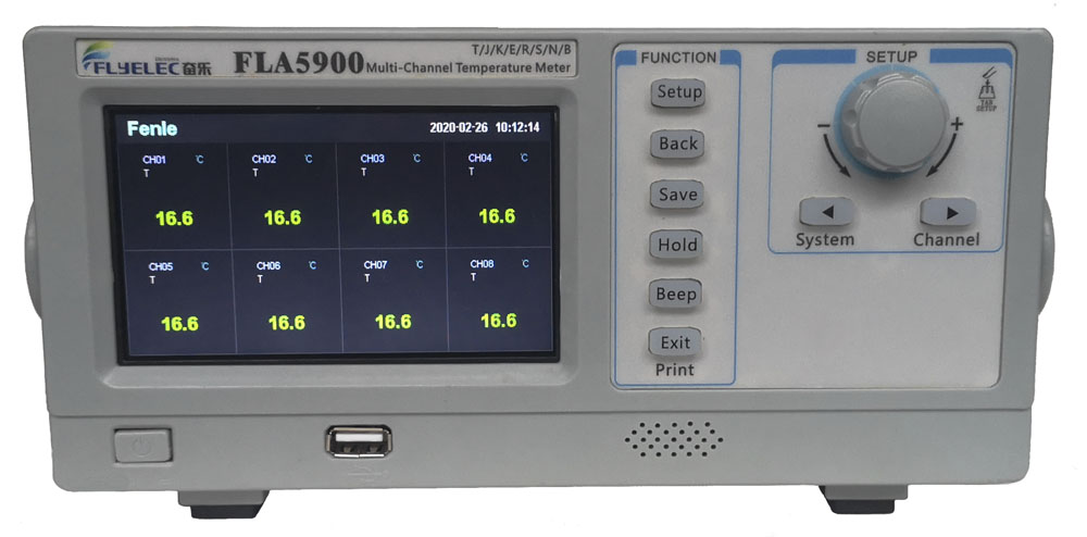 FLA5900多路溫度記錄儀 多路溫度測(cè)試儀  溫度表 溫度計(jì) 溫度控制器 多路溫度巡檢儀