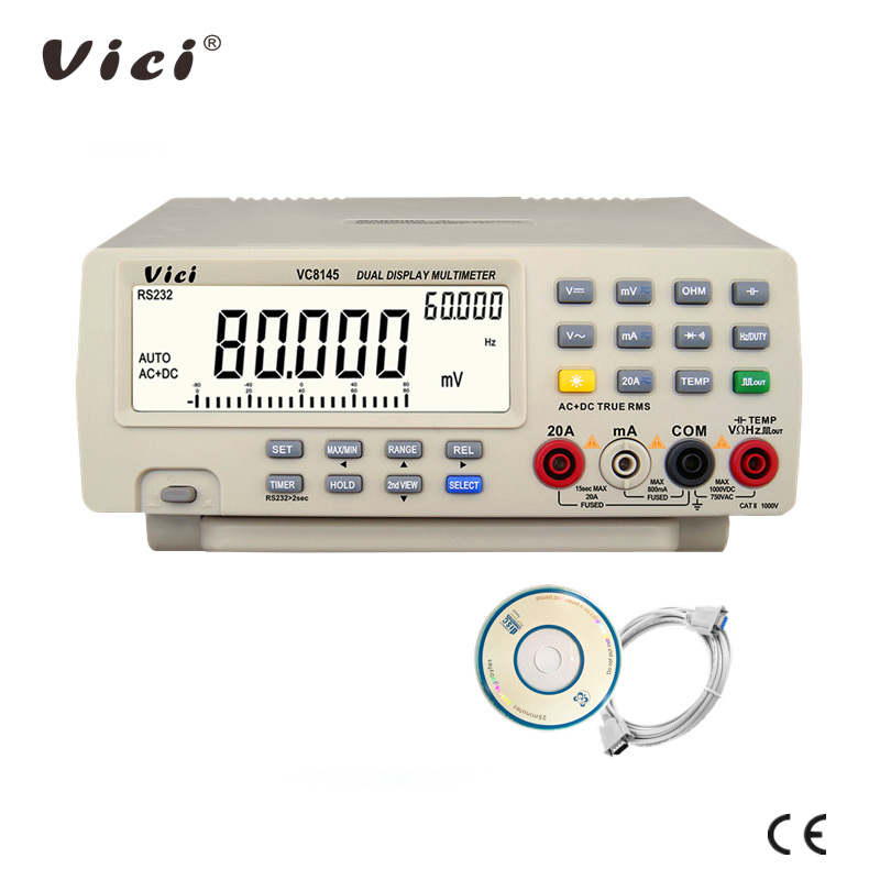 维希Vici 多功能高精度数字台式万用表VC8145 真有效值带电脑接口