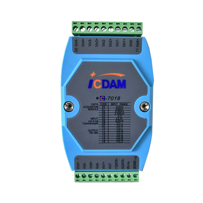 C-7018 8通道热电偶输入模块 兼容I-7018温度采集模块 钢化炉 AI