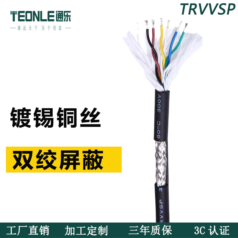 TRVVSP雙絞屏蔽電纜伺服電機線編碼器用線