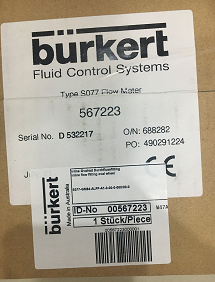 burkert在线式流量传感器423913外包装图