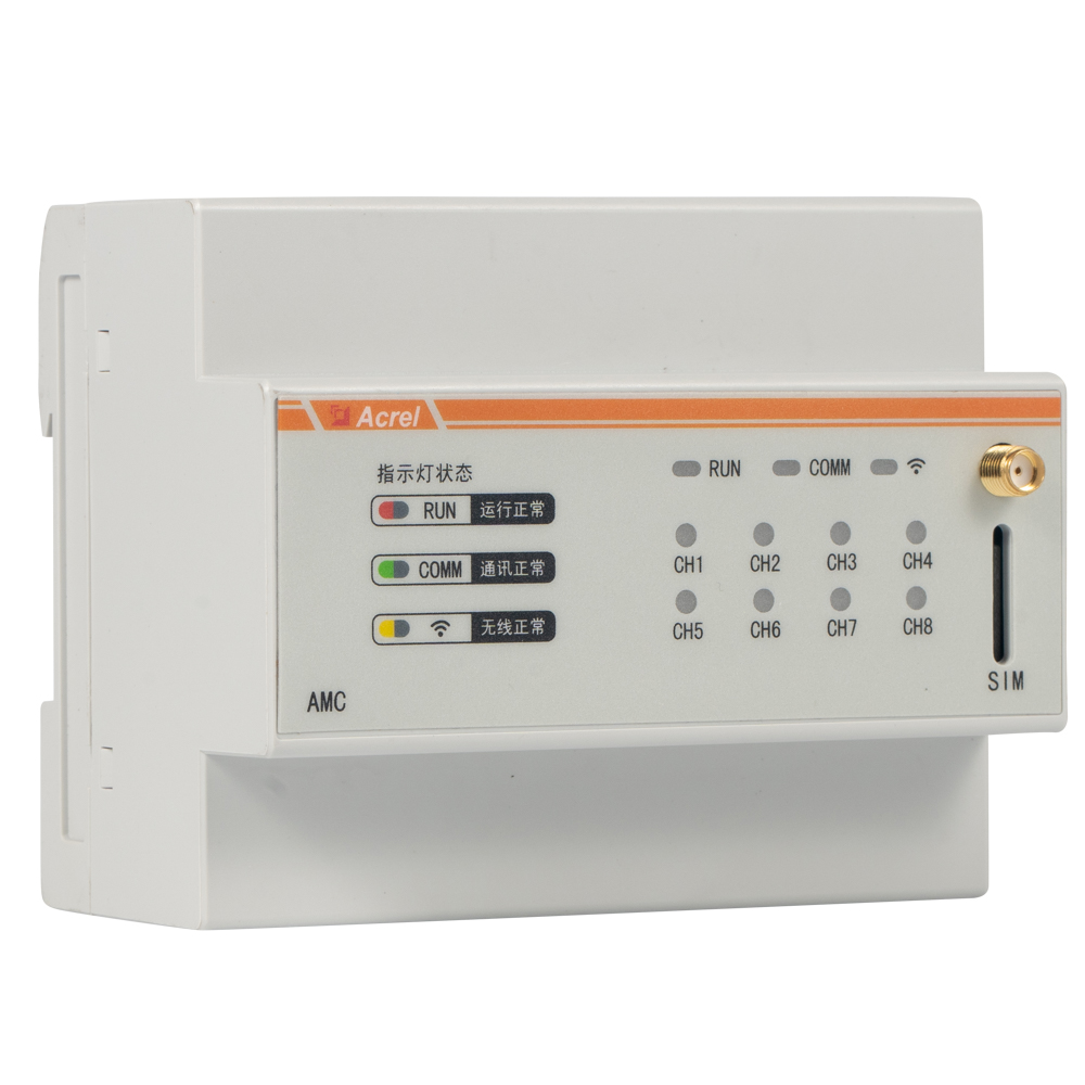 安科瑞AMC200L-12DE/NB信号采集装置直流单相多回路电表液晶温湿度NB通讯12路