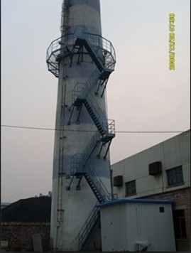丹东烟囱安装爬梯公司高效率——砼烟筒