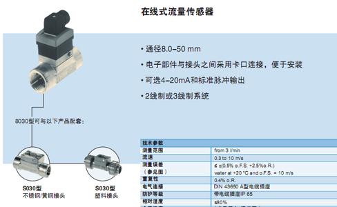 BURKERT8030流量傳感器