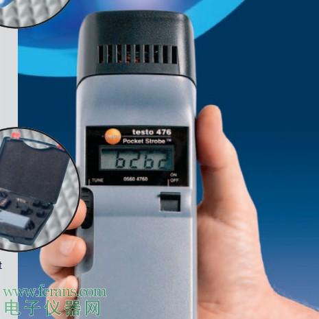 德圖 testo 476袖珍型頻閃儀包括保護(hù)套帶4國電源適配器的充電器和觸發(fā)信號連接器