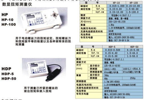 日本制“好握速”電動螺絲刀電批扭力測試儀