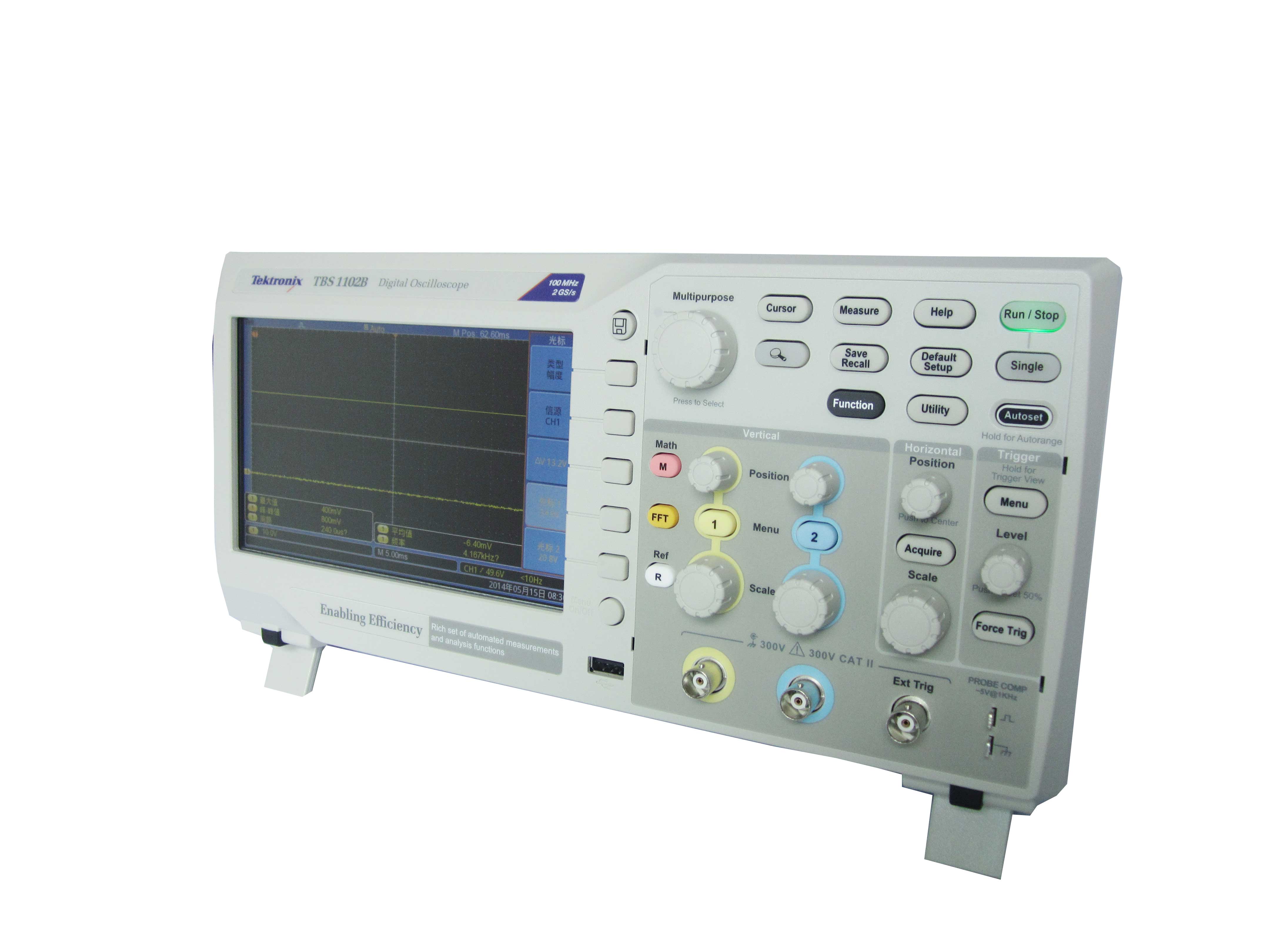 现货供应美国泰克150MHz  2通道数字示波器 TBS1152B