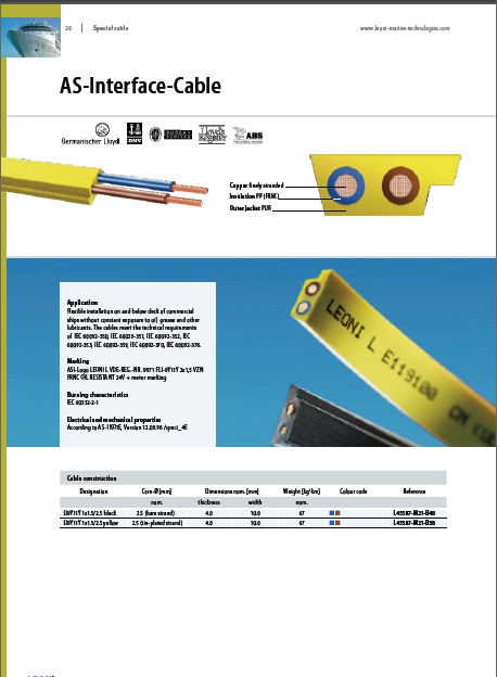 marine  配套PLC的 ASI BUS  Cable總線電纜