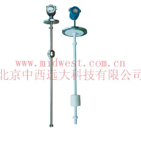 浮球液位計/浮球變送器法蘭安裝桿長3.2mDN80PN1.0防腐材料4F浮球直徑60mm 型號:MD35/UDM-23A2M1