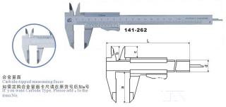 [廣陸]帶自鎖型游標卡尺