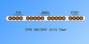 单芯排列扁形电梯电缆