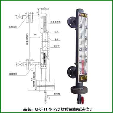 UHC-5夜光磁翻板液位計(jì)上海自動(dòng)化儀表五廠