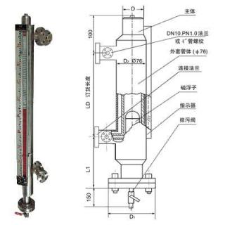 磁浮子液位計