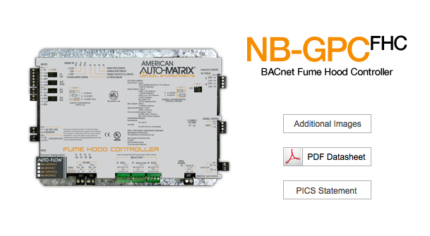 美國AAM BACnet實驗室通風柜控制器 NB-GPCFHC