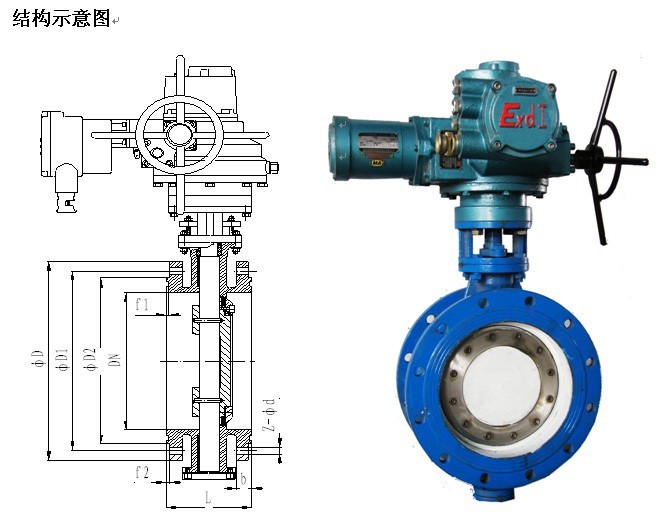 WSD94F-10Q16Q瓦斯電動蝶閥