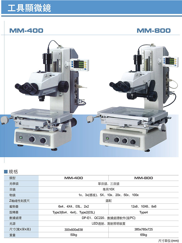 MM-400/800 日本Nikon 尼康工具顯微鏡