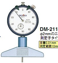 日本得乐TECLOCK针盘式深度计DM-211
