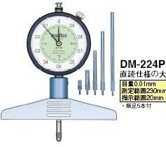 日本得乐TECLOCK表盘式指针深度计 DM-224P