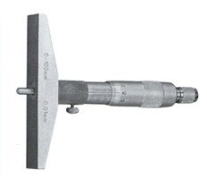 100mm深度千分尺 機械深度尺 機械千分尺 0-100mm游標圓頭千分尺