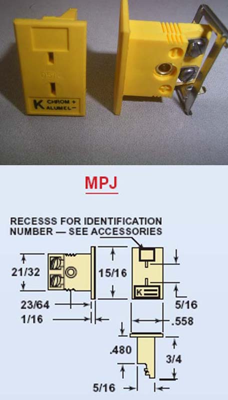 MPJ-J-F面板式热电偶插座