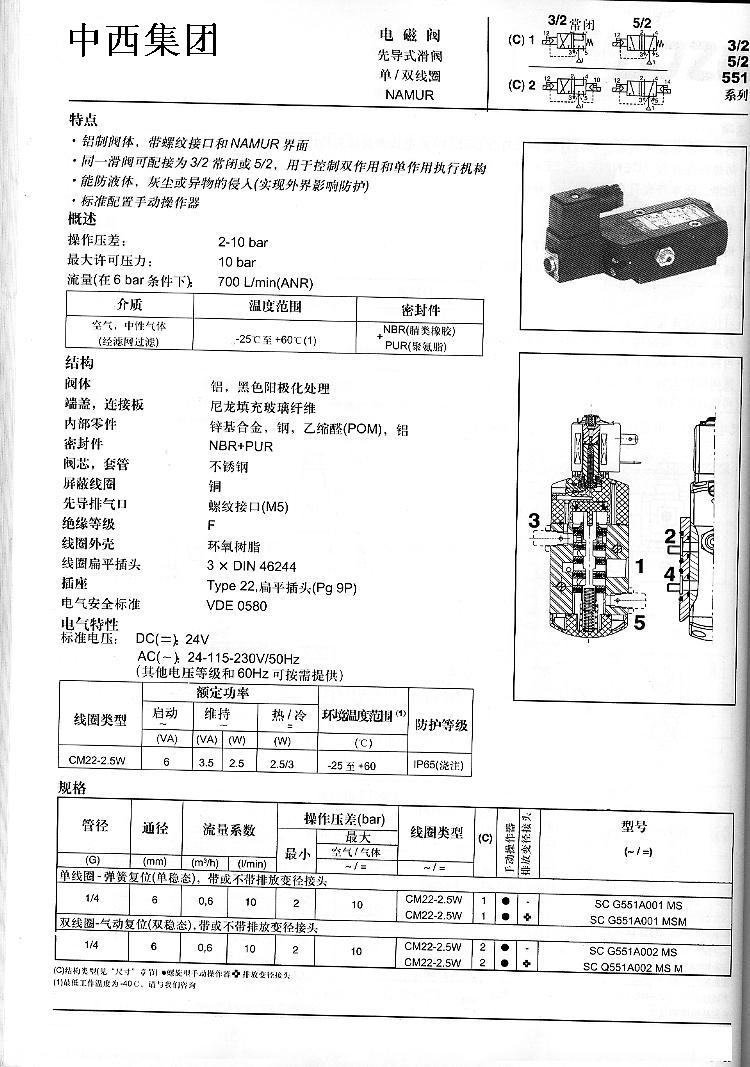 電磁閥美國(guó) 型號(hào):YT3Z-SCG551 A001MS