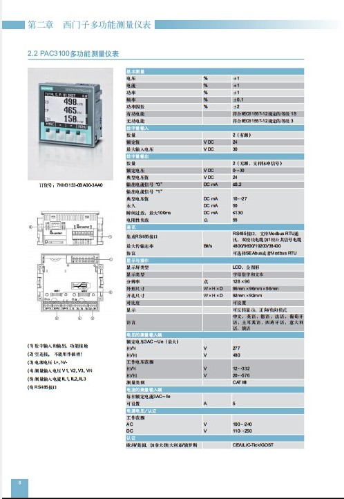 7KM9200-0AB00-0AA0西門子多功能顯示儀表