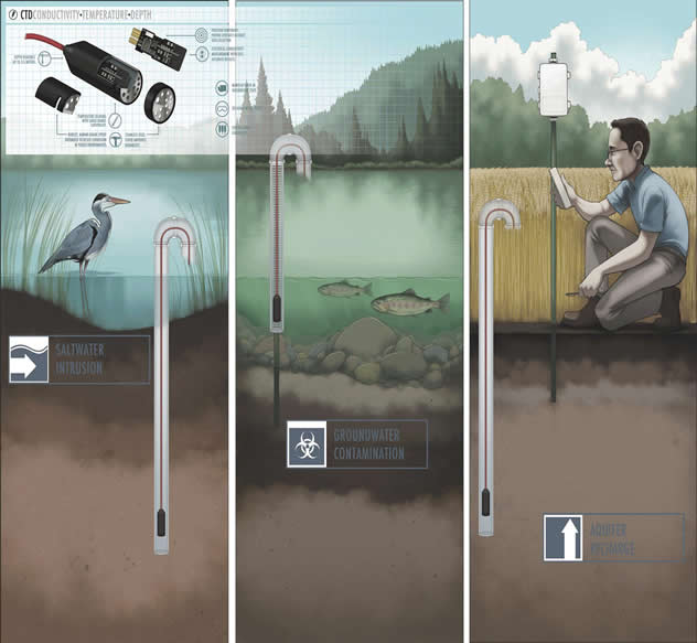 CTD-10 水溫電導(dǎo)率水位傳感器 地下水監(jiān)測(cè) 液位傳感器 河流湖泊監(jiān)測(cè) DECAGON