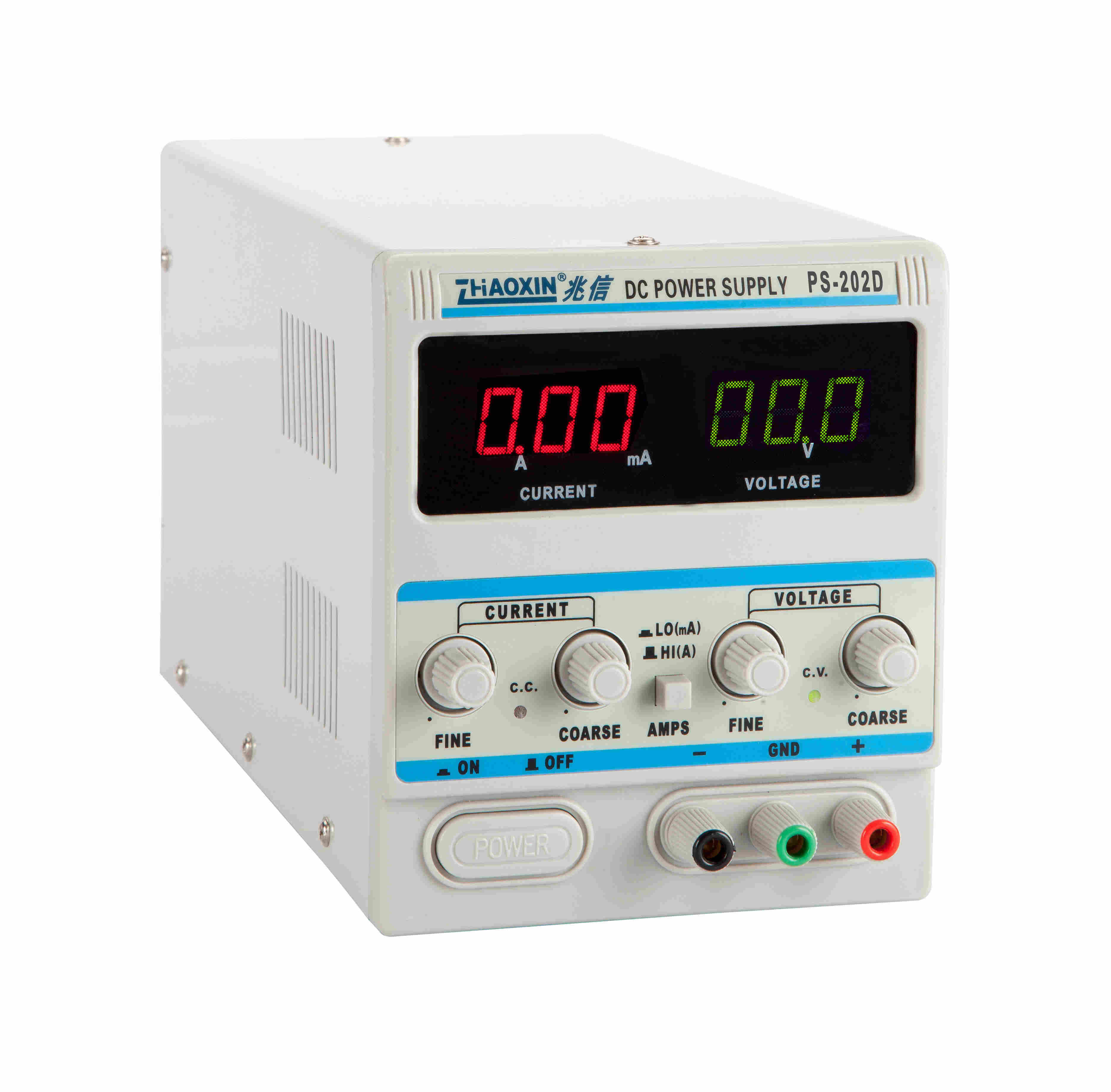 兆信品牌直流稳压可调式电源表ps202d20v2a数字显示ma线性110v用