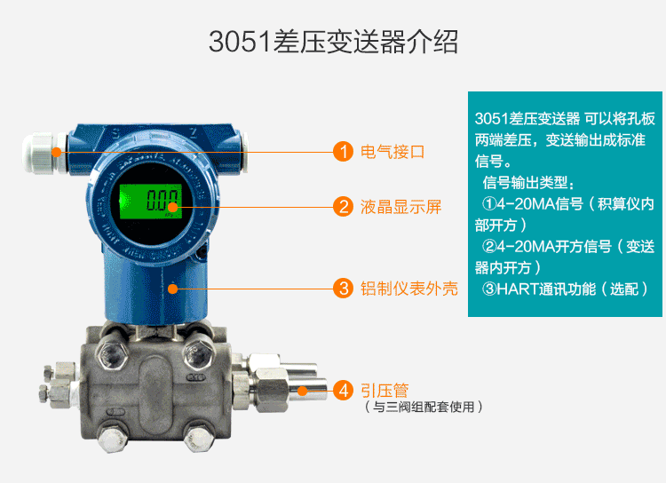 上精仪DN100孔板流量计不锈钢304泉闽消防