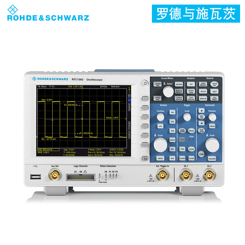 羅德與施瓦茨RTC1002數(shù)字示波器雙通道50M帶寬可升級(jí)多合一示波器