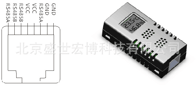 機(jī)柜型溫濕度傳感器RJ45網(wǎng)口RS485通訊型