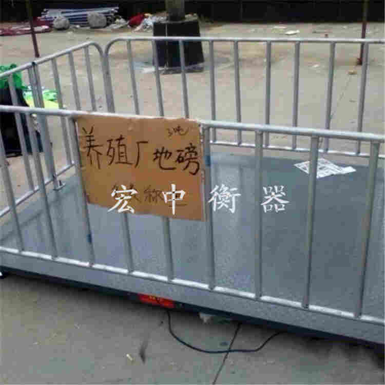 信阳市3吨牧场过磅用1.5x2米带围栏电子磅