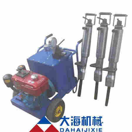 液压开山机挖方桩用什么设备*快 岩石液压破裂机