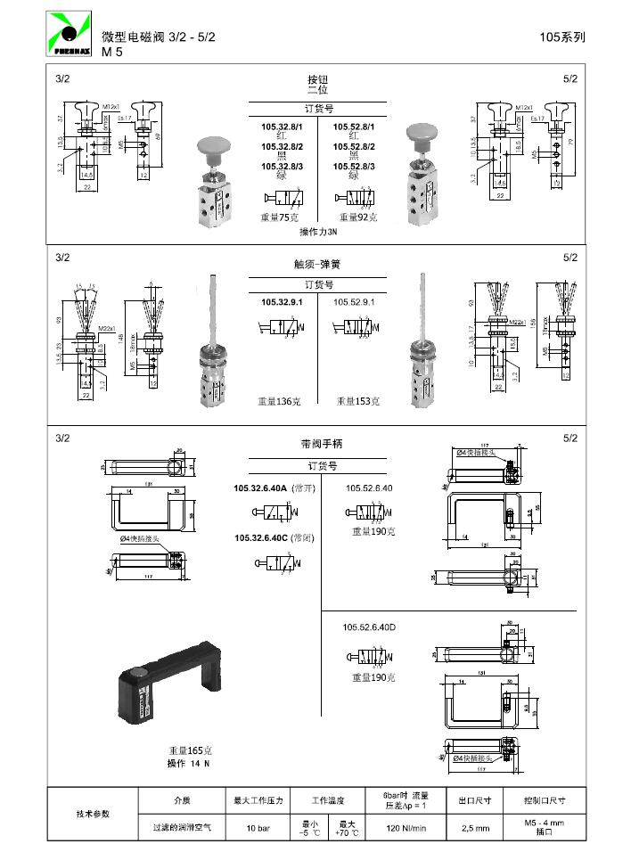 PNEUMAX機械 105.32.0.1  105.52.0.1  105.32.6.40C 