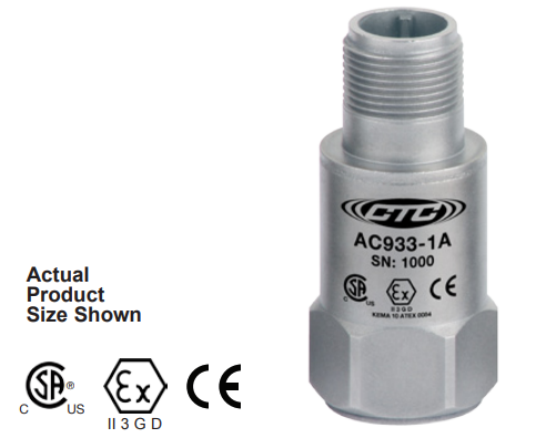 美國CTC振動傳感器AC933-1A加速度VE101-1A振動速傳感器LP202