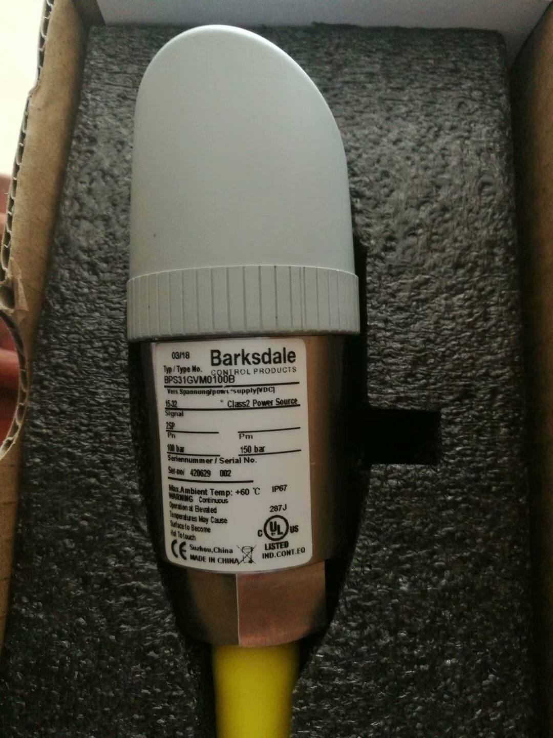 Barksdale压力开关BPS31GVM0010B供应