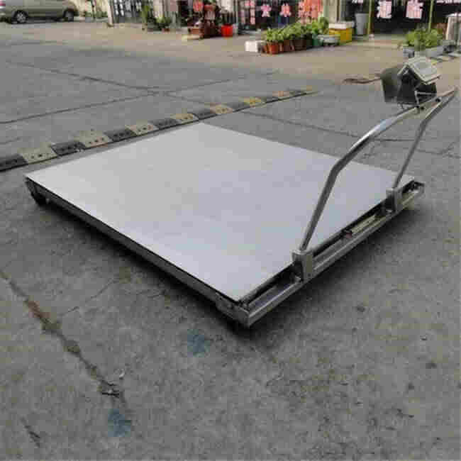 贵港2000kg手推式移动地上式地磅