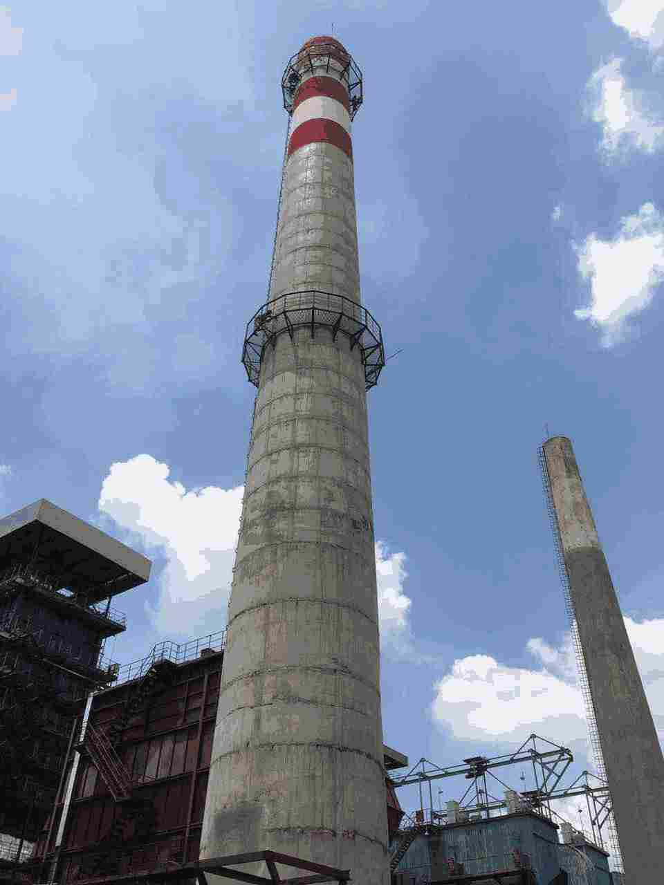 兴化烟囱防腐安装爬梯护网——施工企业 