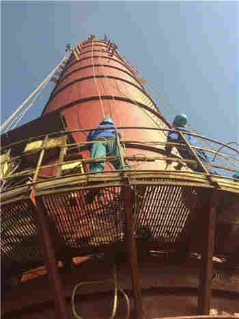 朝阳烟囱刷航标写字美化公司-施工计划