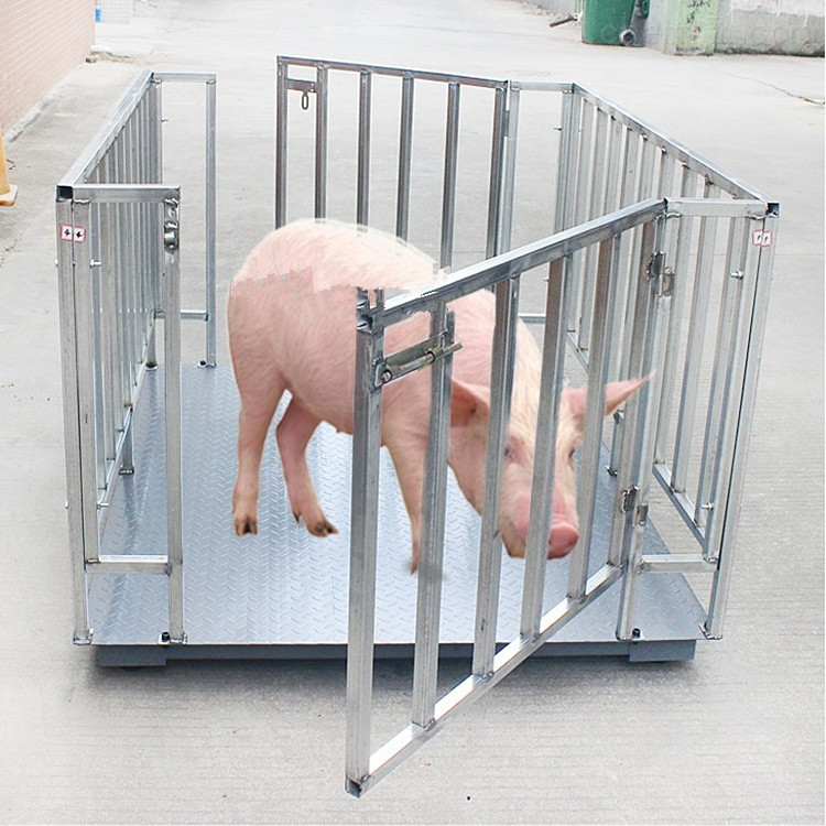 牲畜称重电子秤养殖场电子地磅秤自带围栏电子磅秤