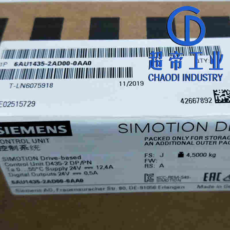 6AU1435-2AD00-0AA0西门子D435-2 DP/PN变频器控制单元