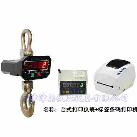 安康衡器吊秤配标签条码打印机 吊磅参数