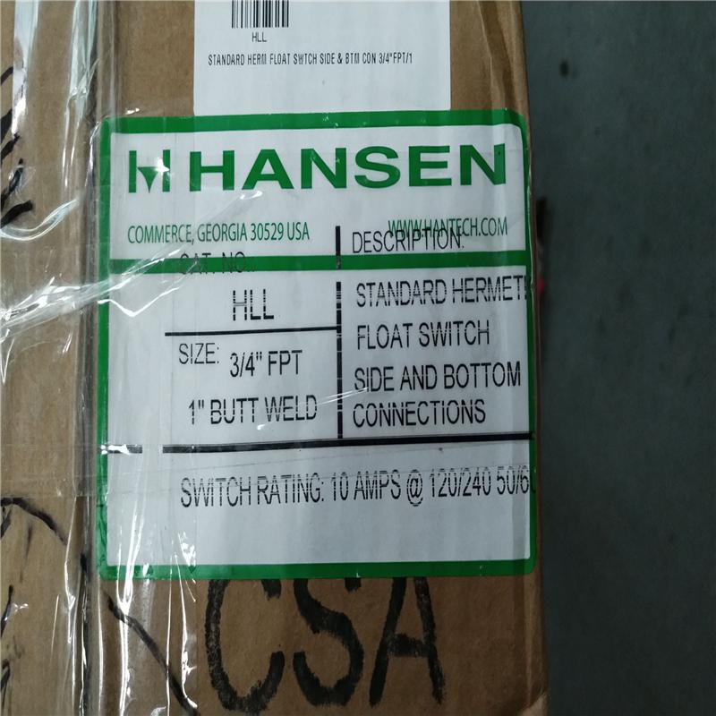 美国汉森HANSEN-HLLC系列液位浮球开关