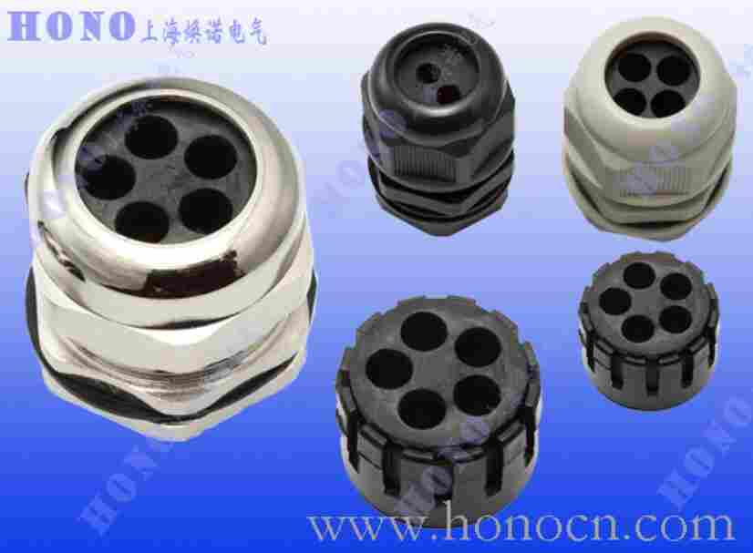 上海焕诺电气HONO黄铜镀镍多孔电缆接头 尼龙多孔电缆接头 不锈钢多孔电缆接头 金属多孔格兰头 黄铜镀镍多孔填料函