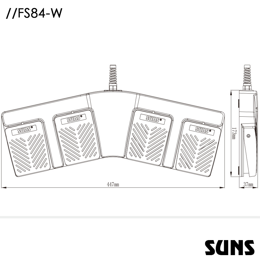 FS84-SP-W-2-22/5S醫(yī)療腳踏開關(guān)一體化底座四聯(lián)腳踏