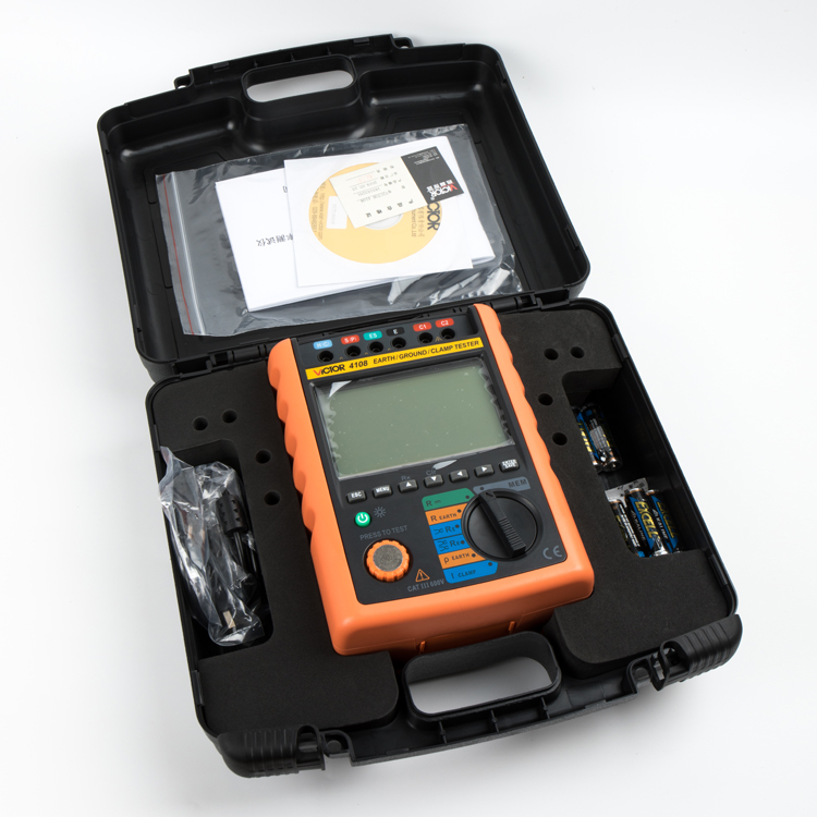 VICTOR 4108 接地电阻测试仪,接地电阻测量,土壤率测量,等电位电阻测量